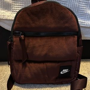 Nike plush velvet backpack purse
